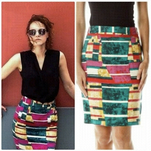 𝅺anthropologie dolce Vita colourful abstract skirt medium large 10